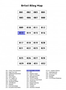 Artist Alley Map